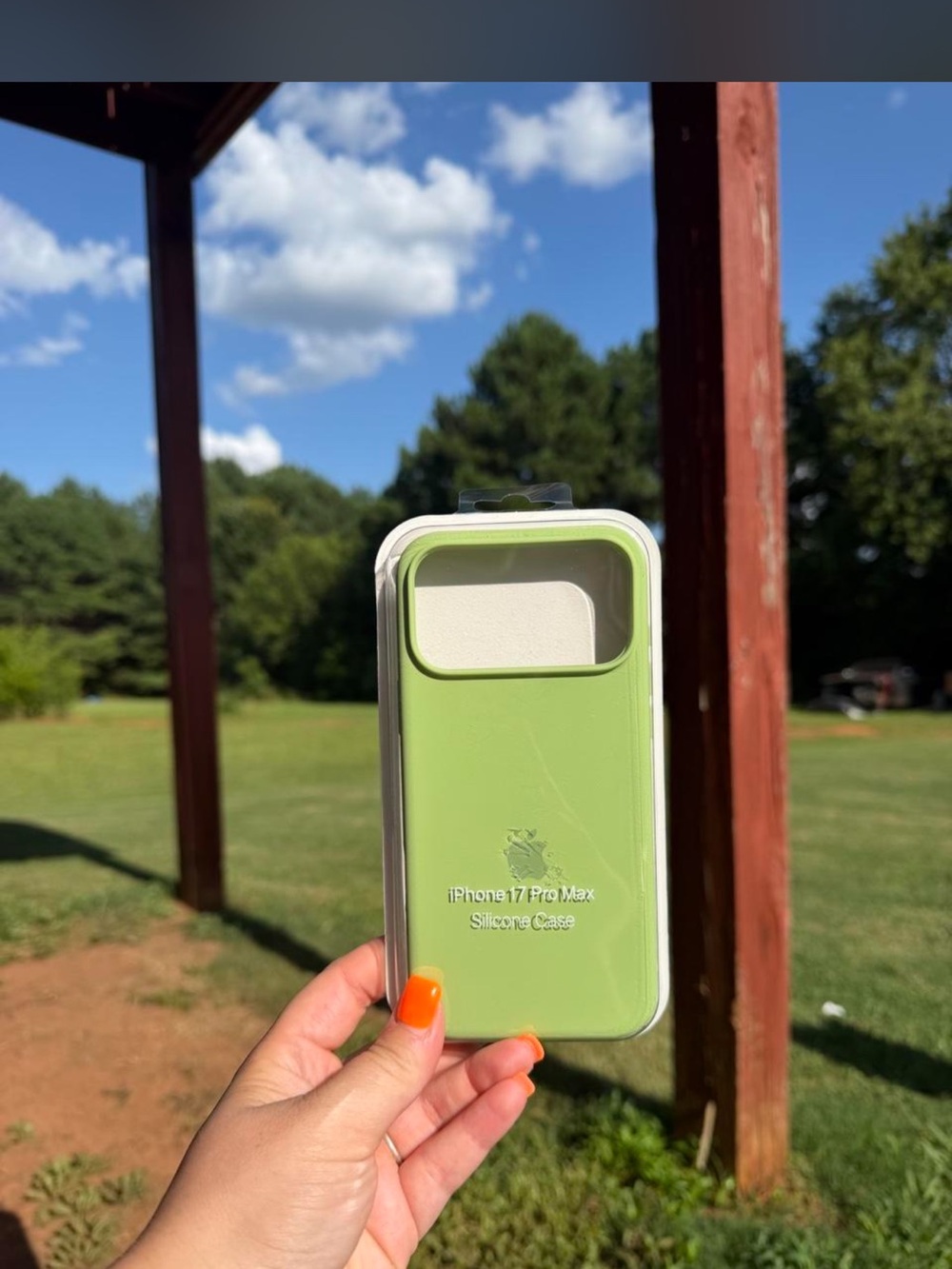 Apple iPhone 17 Pro Max Silicone Case in Pale Green